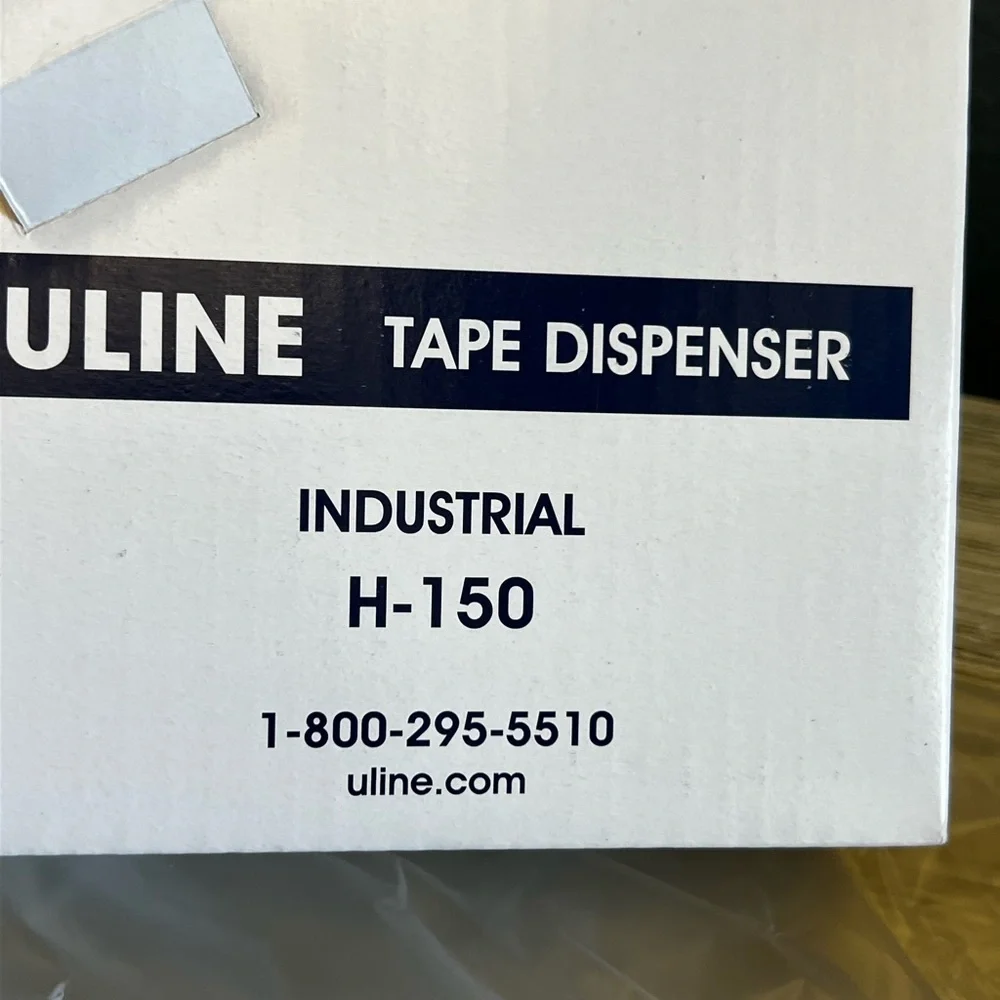 🆕 Uline H-150 Blue and Cream Tape Dispenser